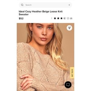 Ideal Cozy Heather Beige Loose Knit Sweater